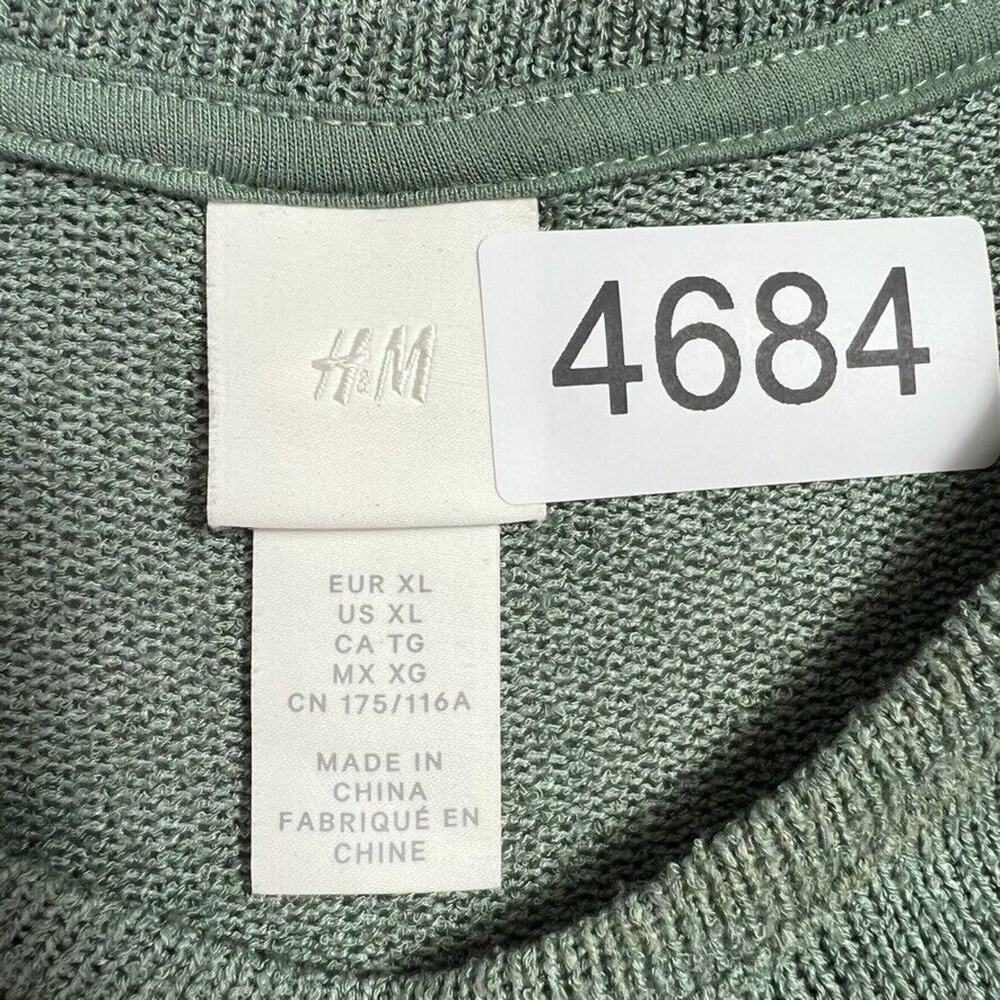 H&M Tank Womens XL Vest Top Green Side Slits Comfy Lightweight - Picture 6 of 7